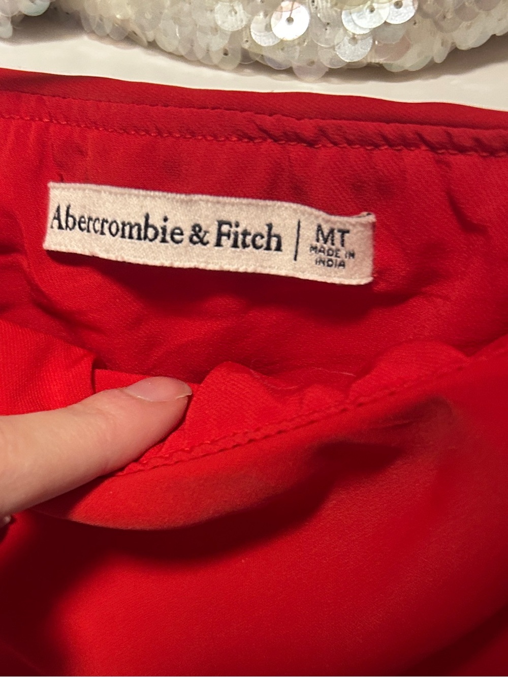 ABERCROMBIE red maxi skirt - Picture 3 of 4